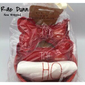Rae Dunn Dog Food Bowl Christmas Gift Set “DECK THE PAWS” W/ Pet Bandanna & Toy